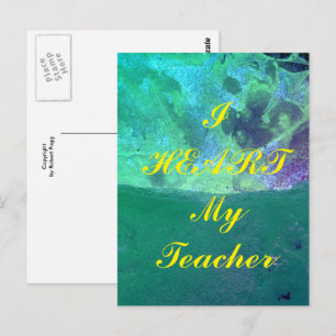 Postal de apreciación de "I Heart My Teacher"
