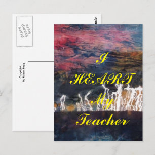 Postal de apreciación de "I Heart My Teacher"