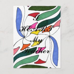 Postal de apreciación de "I Heart My Teacher"