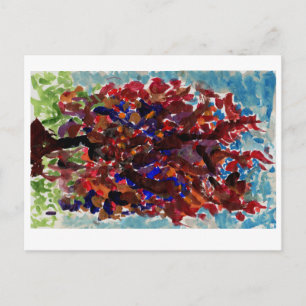 Postal de árbol colorido