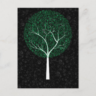 postal de árbol creativo