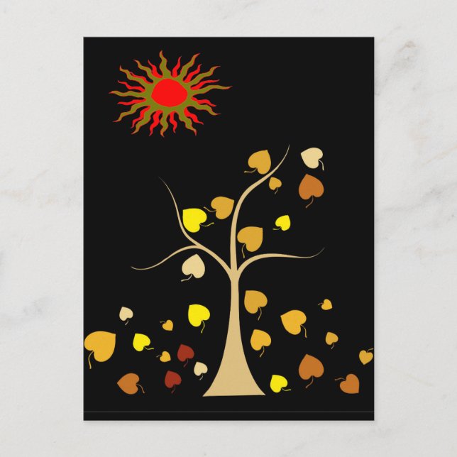 Postal de árbol de amor (Anverso)