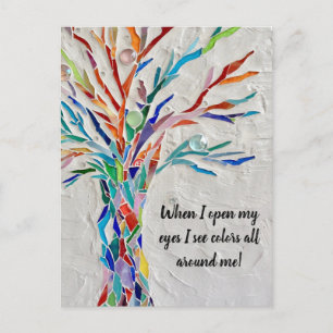 Postal de árbol de cotización inspiradora