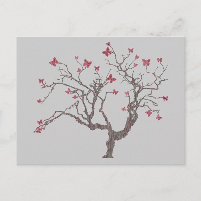 Postal de árbol de mariposa (Anverso)