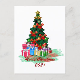 Postal de árbol de Navidad