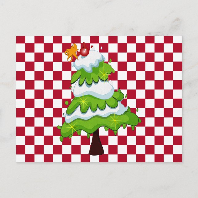 Postal de árbol de Navidad (Anverso)