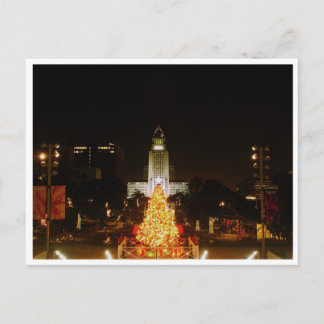 Postal de árbol de navidad de Los Ángeles