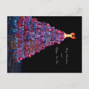 Postal de árbol de navidad para la trampa de lango