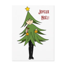 Postal de árbol de navidad pequeña