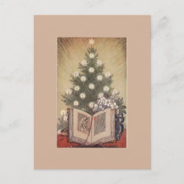 Postal de árbol de Navidad vintage