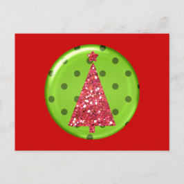 Postal de árbol de ornamentos de Navidad