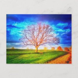 Postal de árbol de roble