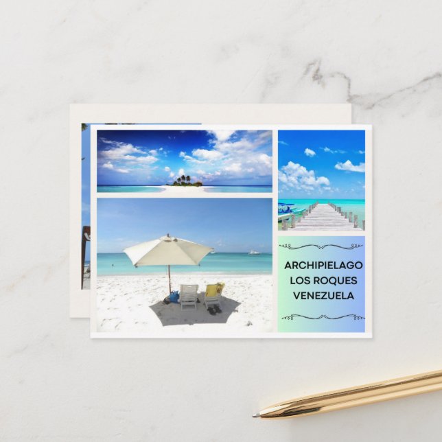 POSTAL DE ARCHIPIELAGO LOS ROQUES (Anverso/Reverso In Situ)