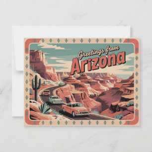 Postal de Arizona de época   Saludos desde Arizona