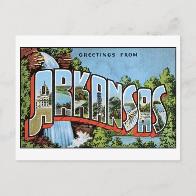 Postal de Arkansas Vintage (Anverso)