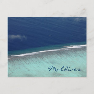 Postal de arrecife de coral de Maldivas aérea