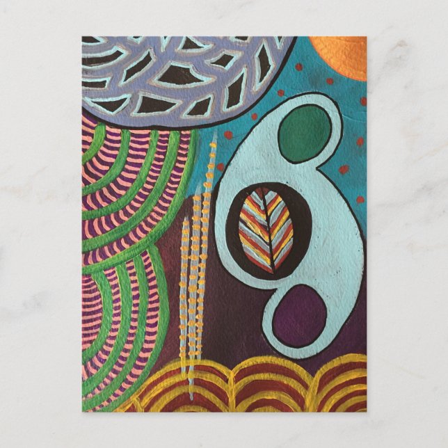 Postal de arte abstracto moderno "Henri" (Anverso)