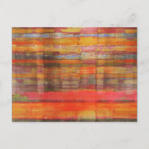 Postal de arte abstracto moderno naranja
