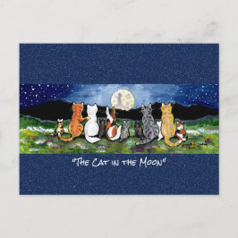 Postal de arte acuático capo en la luna