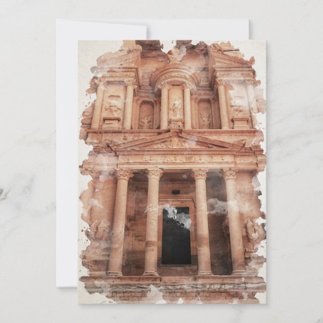 Postal de arte acuático Petra Jordan (Anverso)