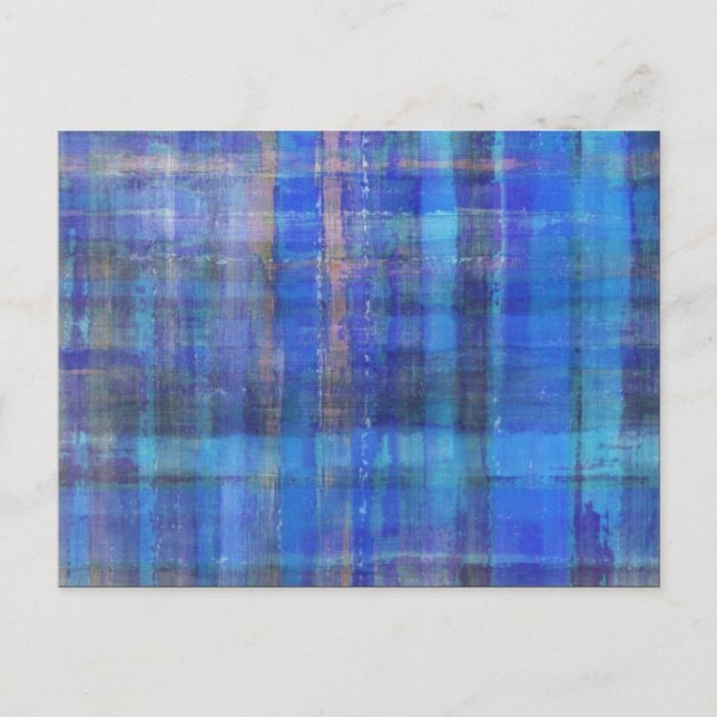 Postal de arte azul-moderno abstracto (Anverso)