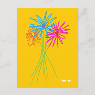 Postal de arte: Bunch de flores