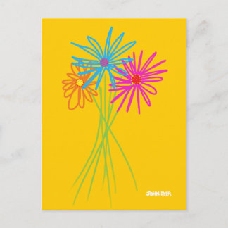 Postal de arte: Bunch de flores