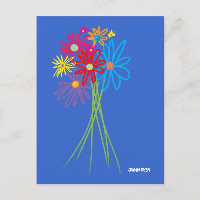 Postal de arte: Bunch de flores (Anverso)