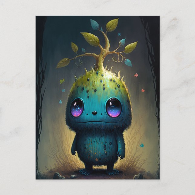 Postal de arte con fantasía de planta baja (Anverso)