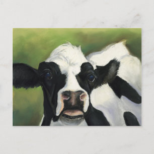 Postal de arte de cierre de vaca