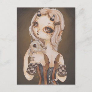 Postal de arte de fantasía de hadas góticas de Dra