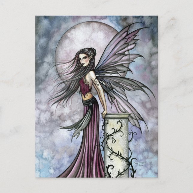 Postal de arte de fantasía de la hada de la tranqu (Anverso)