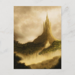 postal de arte de fantasía del reino elfo