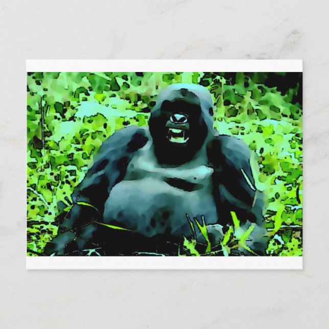 Postal de arte de Gorilla (Anverso)
