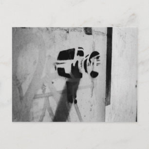 postal de arte de graffiti de cámara de pistola rá