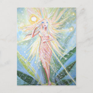 Postal de arte de hadas - "Crystal Lights Fairy"