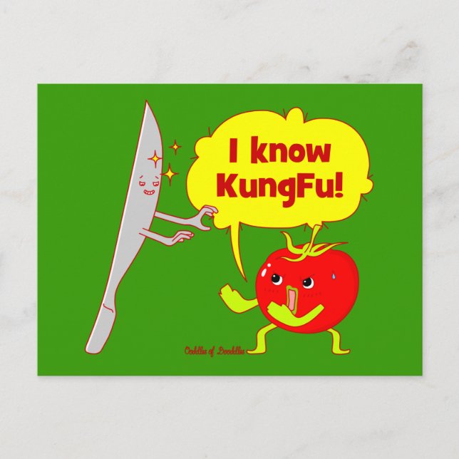 Postal de arte de KungFu Tomato Doodle (Anverso)