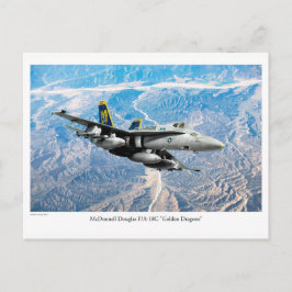 Postal de arte de la aviación "Cuerno F/A-18"