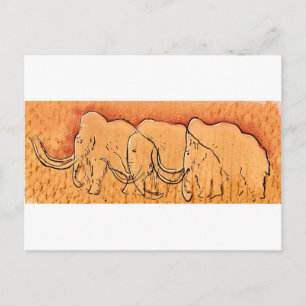 Postal de arte de la cueva de mamut