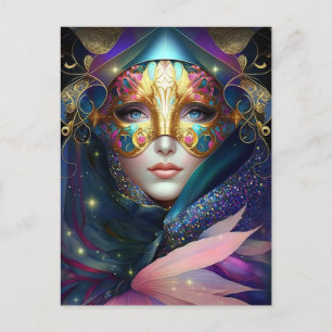 Postal de arte de la Reina Fantasía de la diosa en