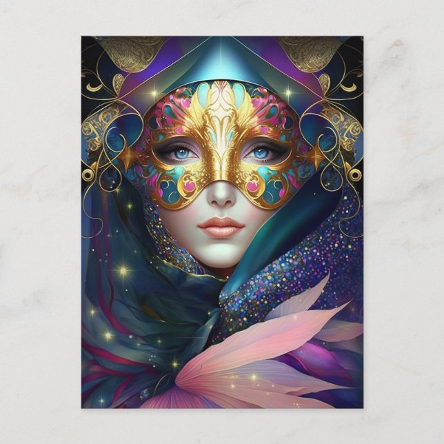 Postal de arte de la Reina Fantasía de la diosa en (Anverso)