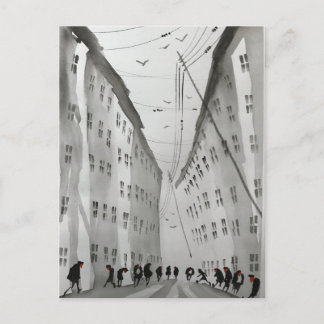 Postal de arte de los habitantes urbanos