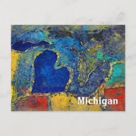 Postal de arte de Michigan