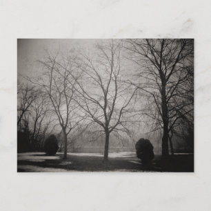 Postal de arte de nieve nievada en invierno