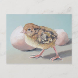 Postal de arte de pájaro con patas