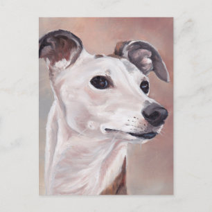 Postal de arte de perro con remolino
