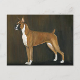 Postal de arte de perro de Boxer