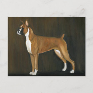 Postal de arte de perro de Boxer
