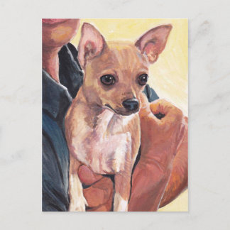 Postal de arte de perro de Chihuahua