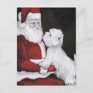 Postal de arte de perro de Sant y West Hihland Ter
